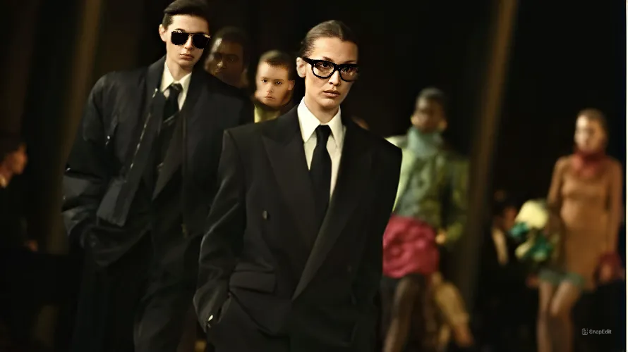 BST Saint Laurent Xuân-Hè 2025: Khi những nàng thơ Vaccarello thể hiện “tính nữ quyền lực”