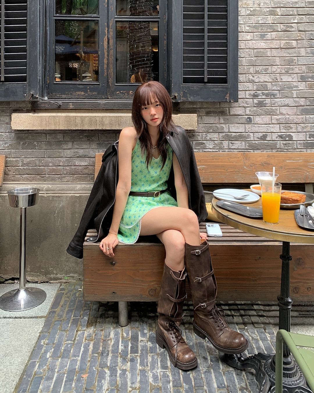 _s_hj diện áo khoác thời trang