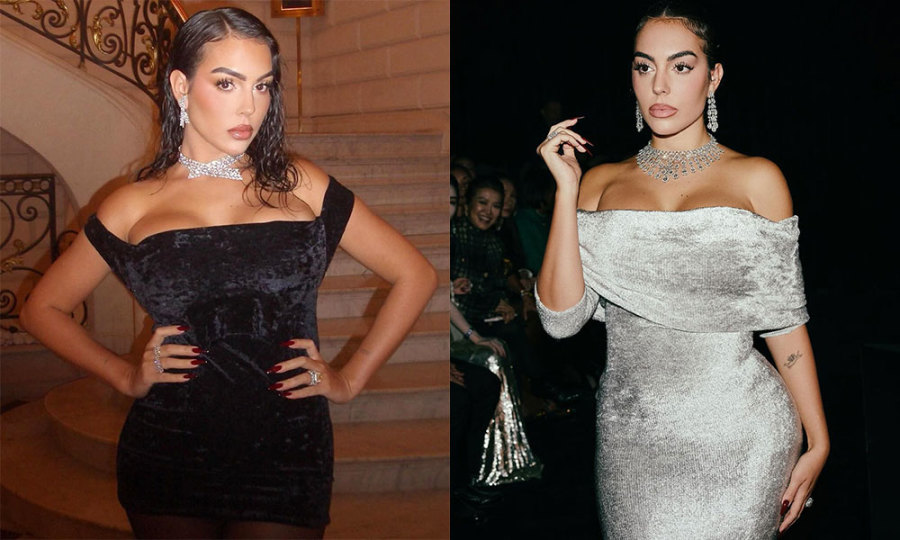 Bạn gái C. Ronaldo khoe vai trần tại Paris Fashion Week