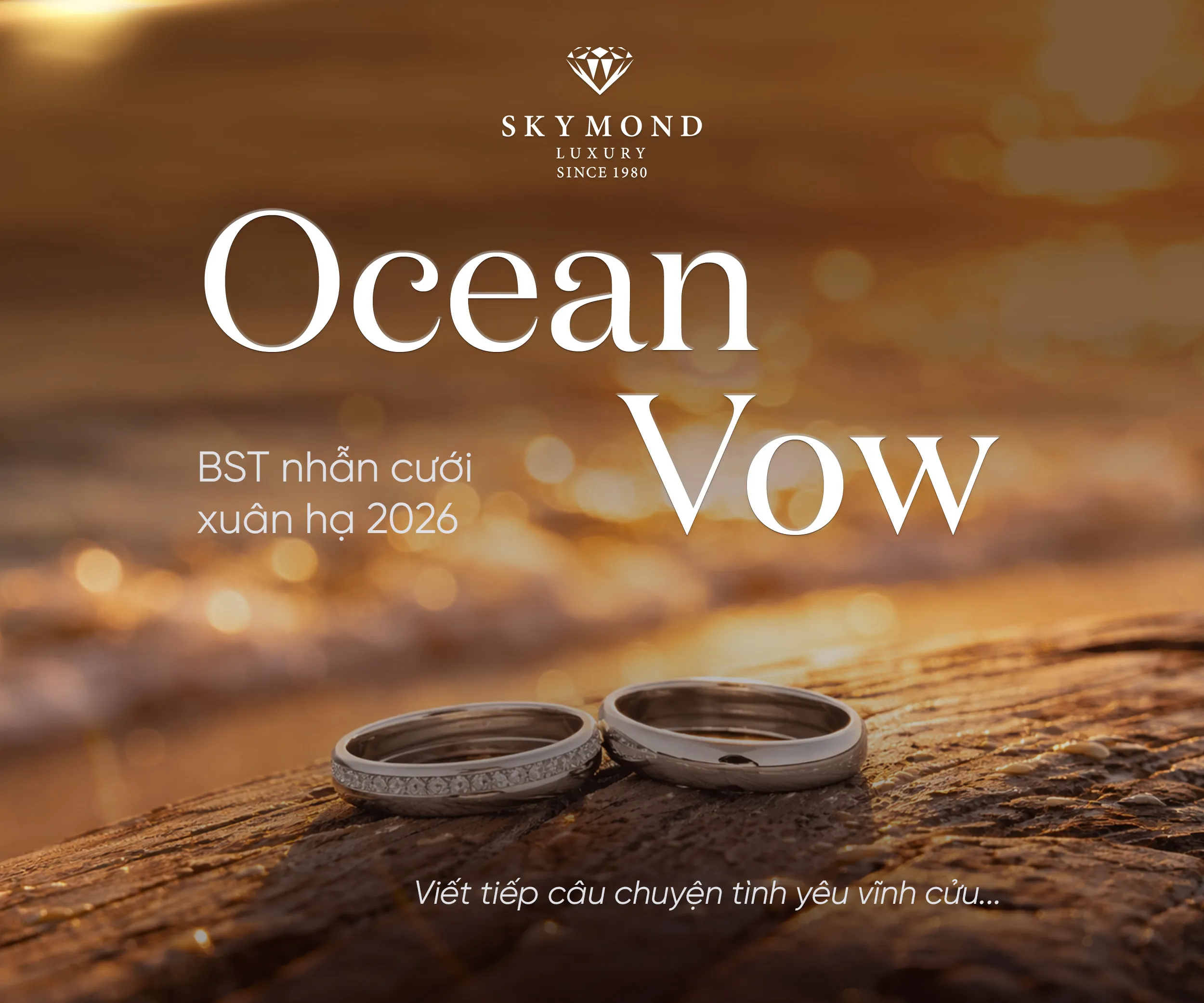 Bật mí nguồn cảm hứng BST Nhẫn cưới Ocean Vow